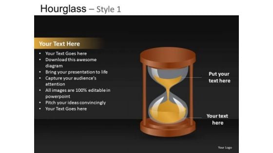 Hourglass Clipart Slides Editable PowerPoint