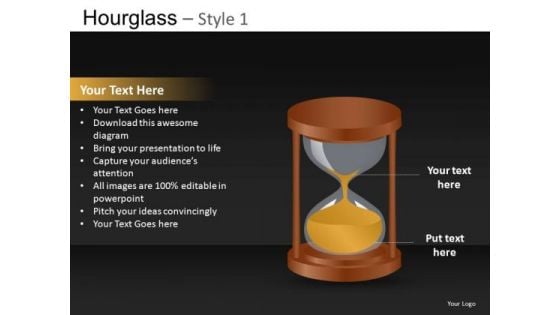 Hourglass Deadline Near PowerPoint Ppt Slides