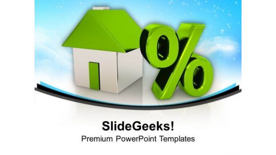 House And Percent Symbol Finance PowerPoint Templates And PowerPoint Themes 1112