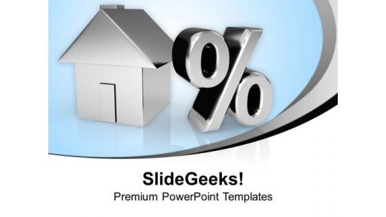 House And Percent Symbol Image Percent PowerPoint Templates Ppt Backgrounds For Slides 0113