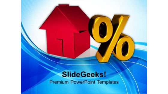 House And Percent Symbol Investment PowerPoint Templates Ppt Backgrounds For Slides 0113