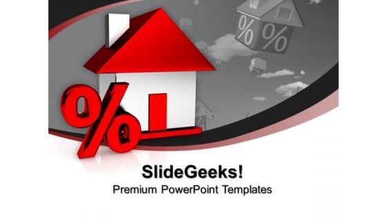 House And Percentge Sign Business PowerPoint Templates And PowerPoint Themes 0912