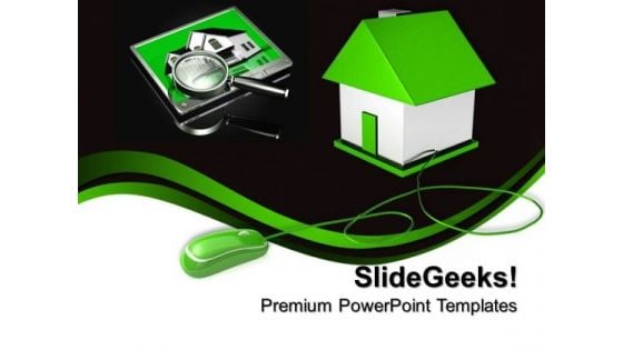 House Connected With Computer Network PowerPoint Templates And PowerPoint Themes 0812