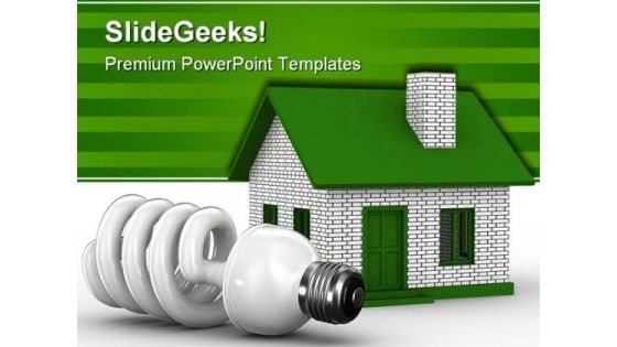 House Energy Concept Realestate PowerPoint Backgrounds And Templates 1210