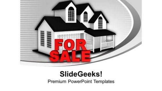 House For Sale Real Estate PowerPoint Templates Ppt Backgrounds For Slides 1212