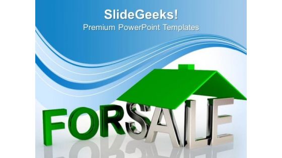 House For Sale Symbol PowerPoint Templates And PowerPoint Themes 0812