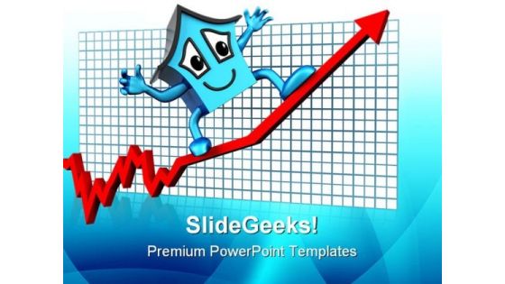 House Prices Up Real Estate PowerPoint Themes And PowerPoint Slides 0711