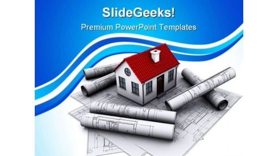 House With Constrcution Map Real Estate PowerPoint Themes And PowerPoint Slides 0411 House With Constrcution Map Real Estate PowerPoint Themes And PowerPoint Slides 0411
