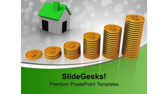 House With Finance Growth Real Estate PowerPoint Templates And PowerPoint Themes 1112