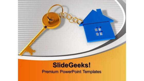 House With Key Security PowerPoint Templates And PowerPoint Themes 0912