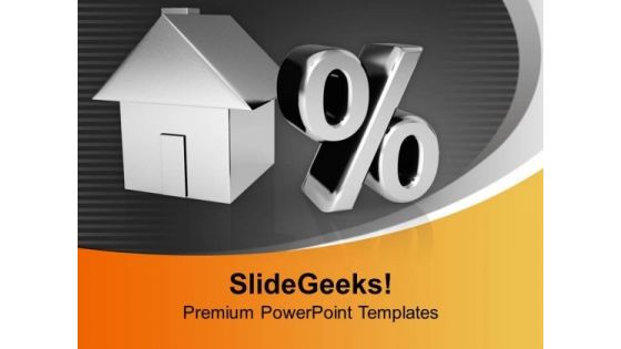 House With Percentage Symbol Growth Future PowerPoint Templates Ppt Backgrounds For Slides 0213