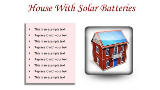 House With Solar Batteries Technology PowerPoint Presentation Slides S