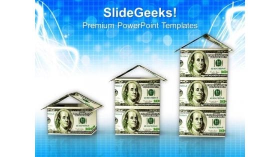 Houses From Dollar Banknotes Business Finance PowerPoint Templates And PowerPoint Themes 1112 Houses From Dollar Banknotes Business Finance PowerPoint Templates And PowerPoint Themes 1112