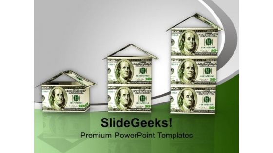 Houses Graph Of Dollar Bank Notes Money PowerPoint Templates Ppt Backgrounds For Slides 1212 Houses Graph Of Dollar Bank Notes Money PowerPoint Templates Ppt Backgrounds For Slides 1212