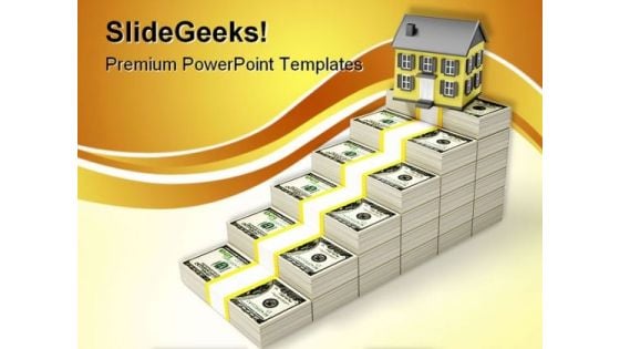 Houses Prices Rises Real Estate PowerPoint Templates And PowerPoint Backgrounds 0411