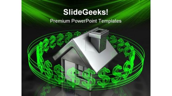 Housing Costs Dollar Real Estate PowerPoint Templates And PowerPoint Backgrounds 0611