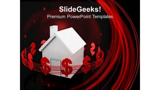 Housing Costs Dollars Real Estate PowerPoint Templates And PowerPoint Themes 1012