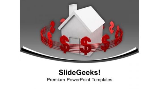 Housing Costs Dollars Real Estate PowerPoint Templates Ppt Backgrounds For Slides 1112