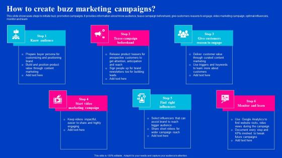 How To Create Buzz Marketing Campaigns Viral Video Outreach Plan Brochure Pdf