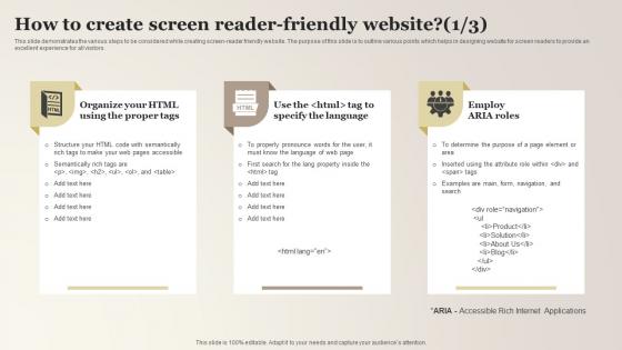 How To Create Screen Reader Friendly Website Designs Pdf