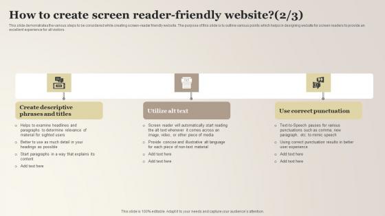 How To Create Screen Reader Friendly Website Designs Pdf