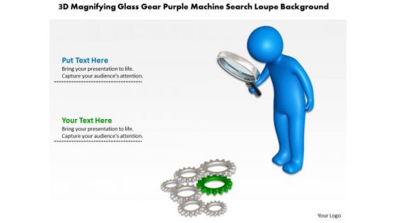 How To Draw Business Process Diagram Loupe Background PowerPoint Templates