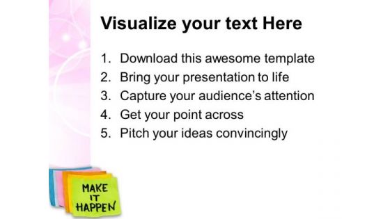 How To Make It Happen Education Templates And PowerPoint Themes 0912