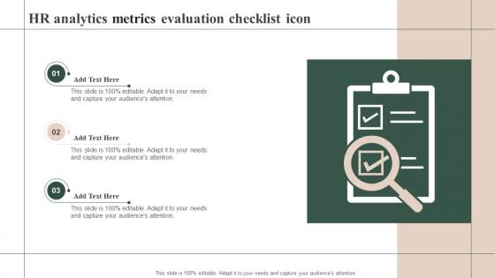 HR Analytics Metrics Evaluation Checklist Icon Microsoft Pdf