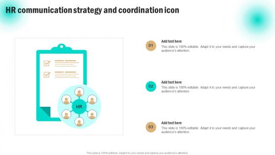 HR Communication Strategy And Coordination Icon Download Pdf