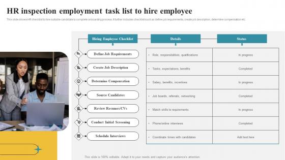 HR Inspection Employment Task List To Hire Employee Inspiration Pdf