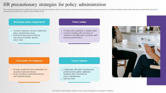 HR Precautionary Strategies For Policy Administration Clipart Pdf HR Precautionary Strategies For Policy Administration Clipart Pdf
