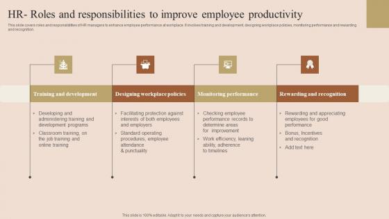 HR Roles And Responsibilities Employee Performance Improvement Techniques Portrait Pdf HR Roles And Responsibilities Employee Performance Improvement Techniques Portrait Pdf