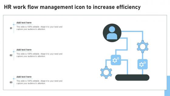 HR Work Flow Management Icon To Increase Efficiency Elements Pdf