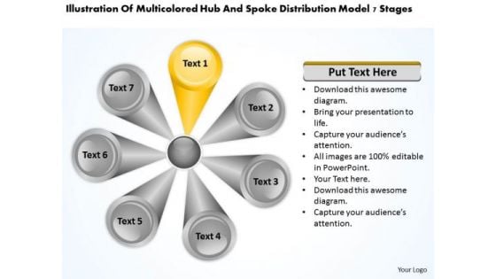 Hub And Spoke Distribution Model 7 Stages Business Plan PowerPoint Templates