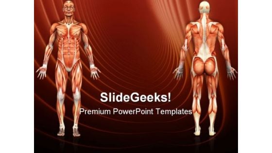 Human Anatomy Male Muscles Science PowerPoint Templates And PowerPoint Backgrounds 0911