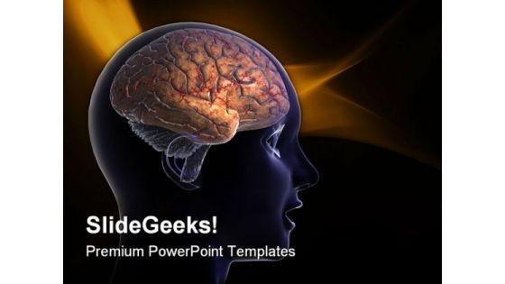 Human Brain02 Medical PowerPoint Templates And PowerPoint Backgrounds 0711