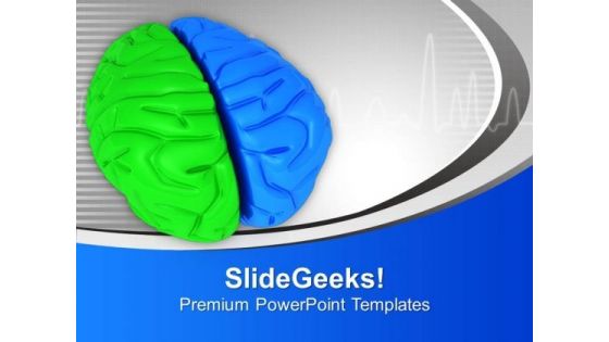 Human Brain Is Divided In Two Parts PowerPoint Templates Ppt Backgrounds For Slides 0613