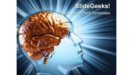 Human Brain Medical PowerPoint Templates And PowerPoint Backgrounds 0411