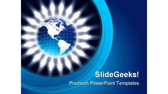 Human Figures Globe PowerPoint Templates And PowerPoint Backgrounds 0811