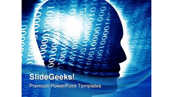 Human Head Binary Background PowerPoint Templates And PowerPoint Backgrounds 0811