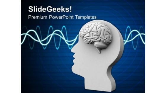 Human Mind Generates Mind Waves PowerPoint Templates Ppt Backgrounds For Slides 0513