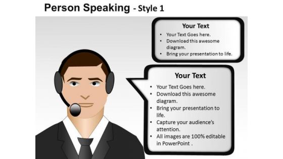 Human Person Speaking 1 PowerPoint Slides And Ppt Diagram Templates