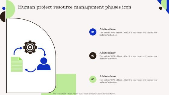 Human Project Resource Management Phases Icon Portrait Pdf