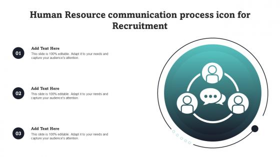 Human Resource Communication Process Icon For Recruitment Information Pdf