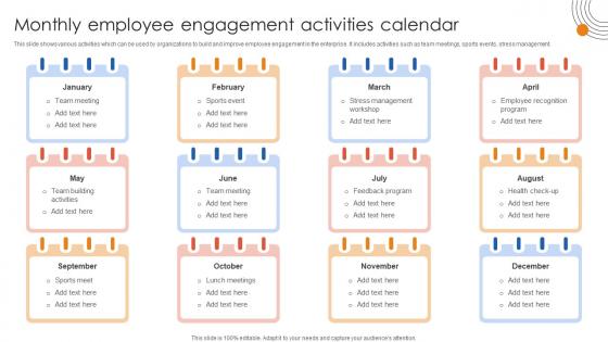Human Resource Industrial Relationship Monthly Employee Engagement Activities Calendar Human Resource Industrial Relationship Monthly Employee Engagement Activities Calendar