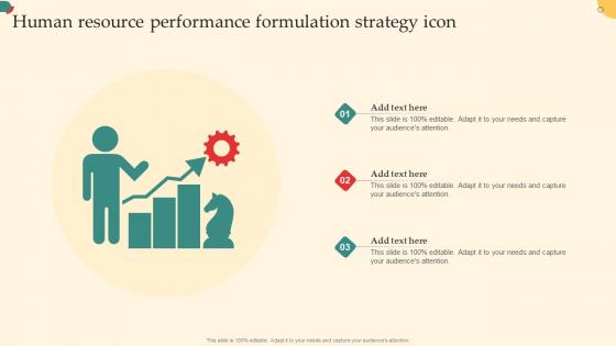 Human Resource Performance Formulation Strategy Icon Pictures Pdf