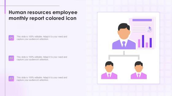Human Resources Employee Monthly Report Colored Icon In Powerpoint Pptx Png And Editable Eps Format