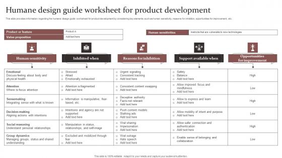 Humane Design Guide Worksheet Responsible Technology Governance Manual Topics Pdf