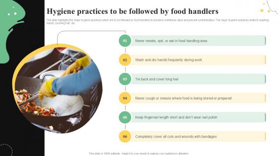 Hygiene Practices To Be Followed Quality Control Guide For Food PPT Template Hygiene Practices To Be Followed Quality Control Guide For Food PPT Template
