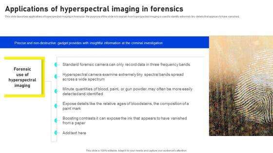 Hyperspectral Imaging Sensors Hyperspectral Imaging In Forensics Mockup Pdf